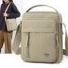 Nylon Crossbody Bag with Top Handle and Multiple Zipper Pockets for Daily Use Men Women