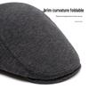 Herren Herbst/Winter Wollberet: Entenschnabelmütze, Newsboy-Mütze im britischen Stil, Warm und weich.