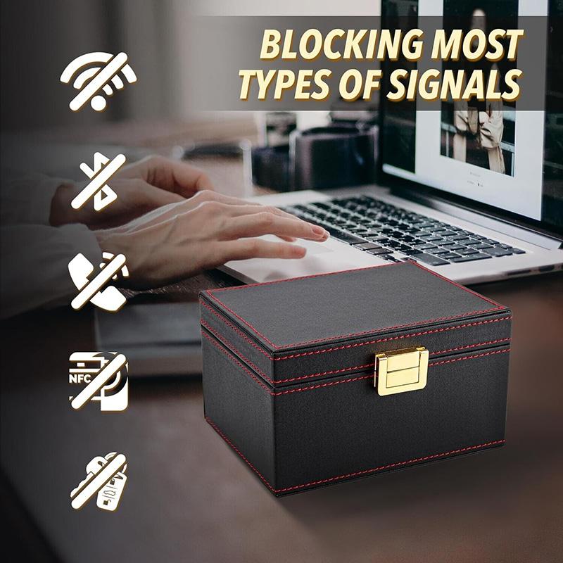 Anti Theft Car Key Signal Blocker Faraday Box Radiation Protection Phone Box Anti Tracking RFID Security Storage Faraday Case
