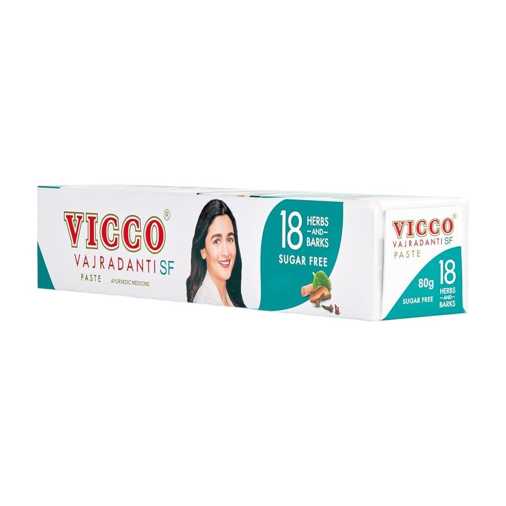 Vicco Vajradanti Ayurvedic Sugar-Free Toothpaste For Healthy Strong Gums And Teeth With Natural Herbal Care | Gentle Oral Protection [80g | Pack of 2]