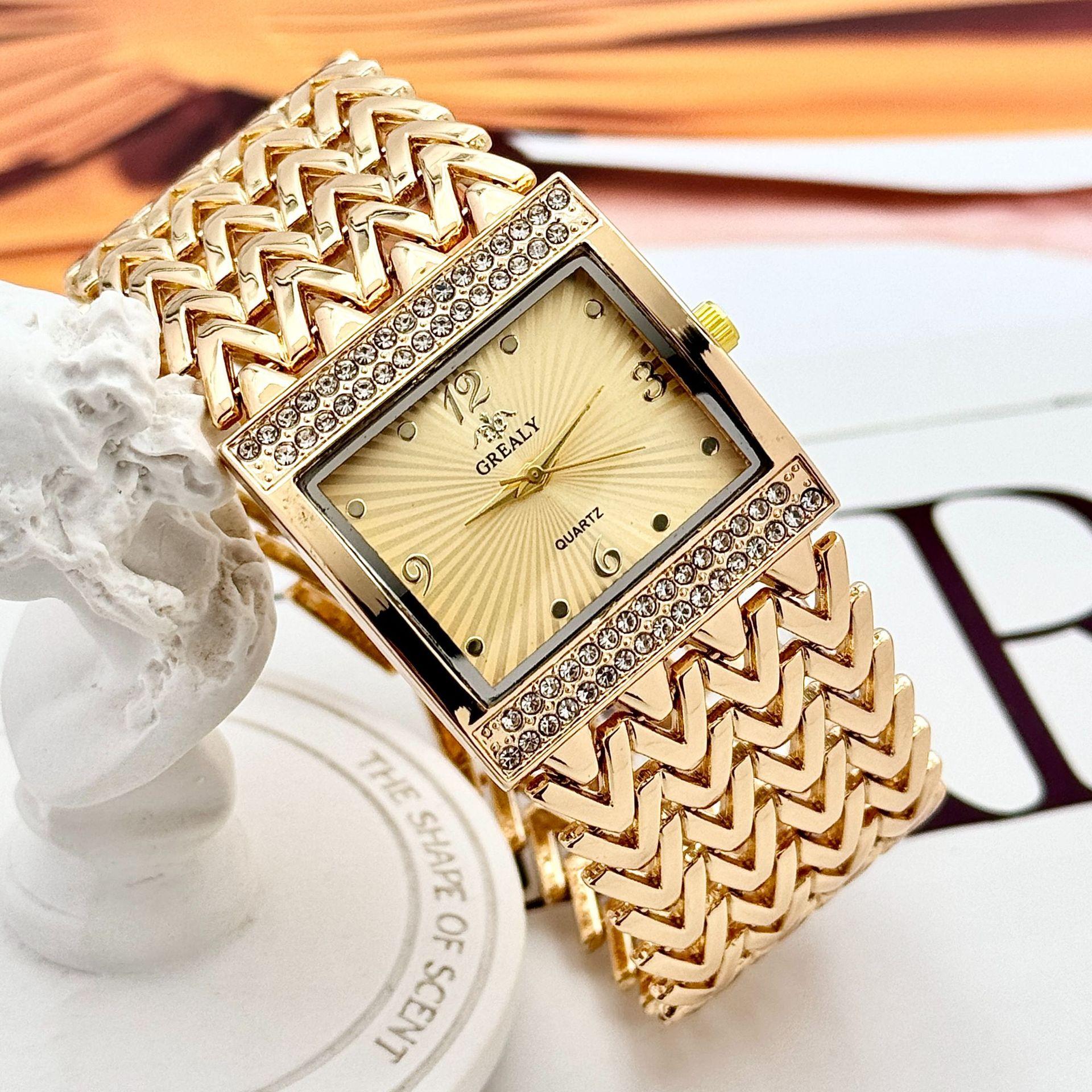 Square Ladies Watch Fashion Quartz Watch Watch золотой