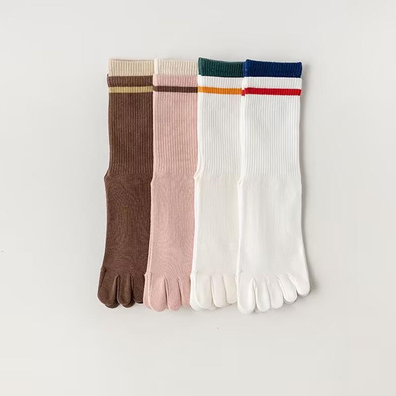 Five Fingers Socks Female Cotton Spring And Fall Mid Call Socks Professional Non Slip Sports Yoga Socks Pilates Indoor Fitness Socks