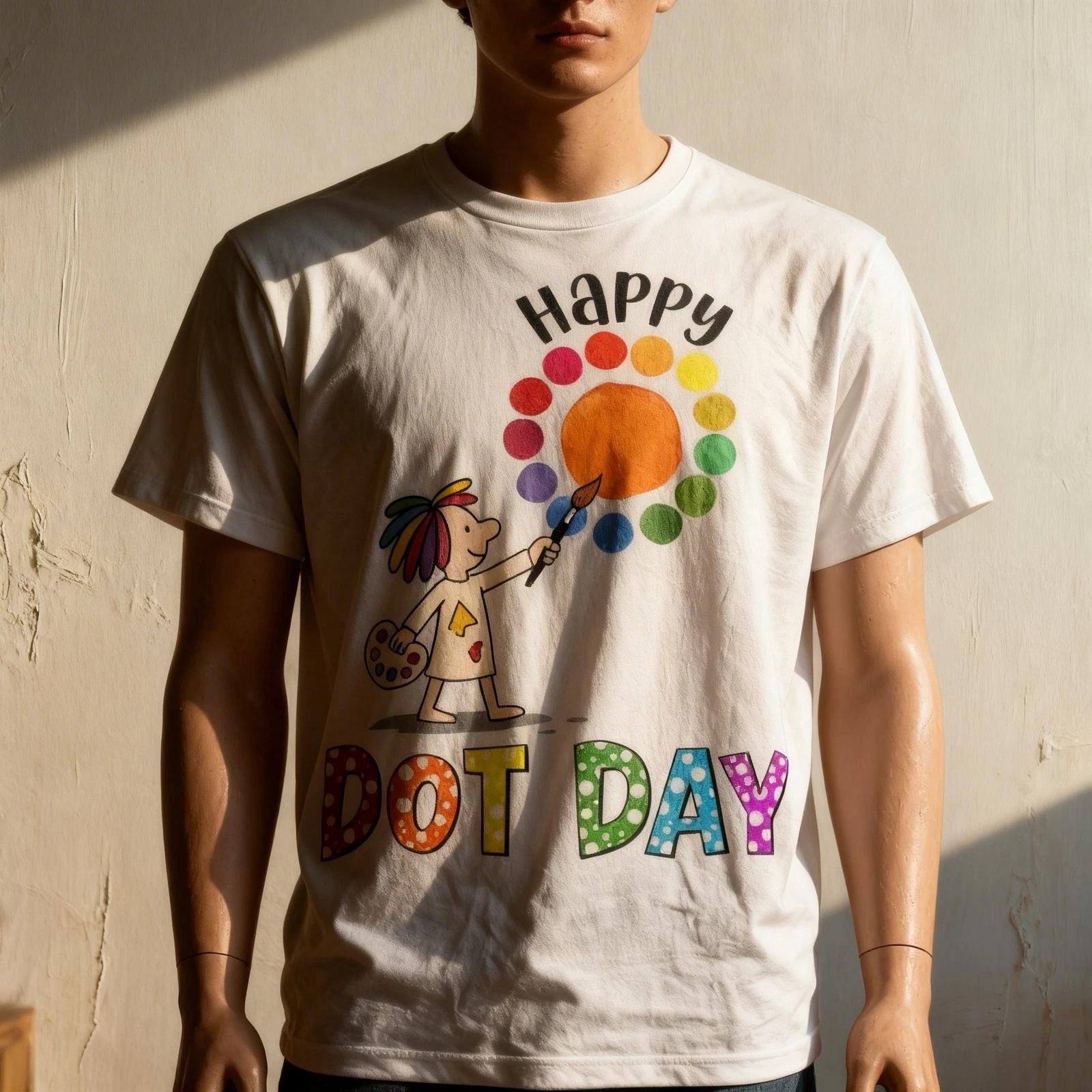 World Dot Day Kids Colorful Polka Dot Happy Dot Day T-Shirt M