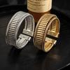 Exaggerated Personality Wide Edge Metal Style Punk Bracelet Women'S Simple Geometric Irregular Multi-Layer Line Bracelet