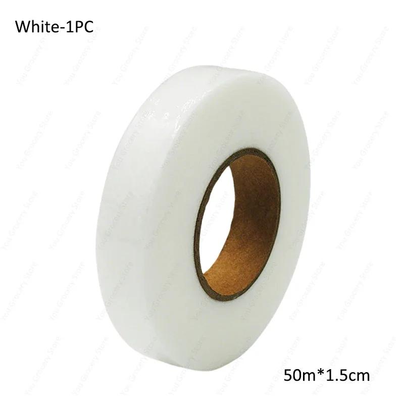 

50-200M Roll Non-woven Double-side Interlining Adhesive Fabric Cloth Apparel Iron On Hem Tape Edge Shorten Pants DIY Sewing Tool