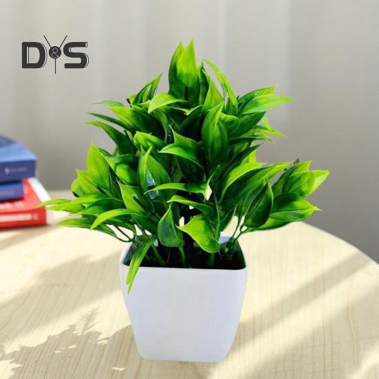 Artificial Potted Green Plants Home Office Table Centerpiece Wedding Party Plastic Faux Greenery Bonsai Indoor Outdoor Desktop Decoration
