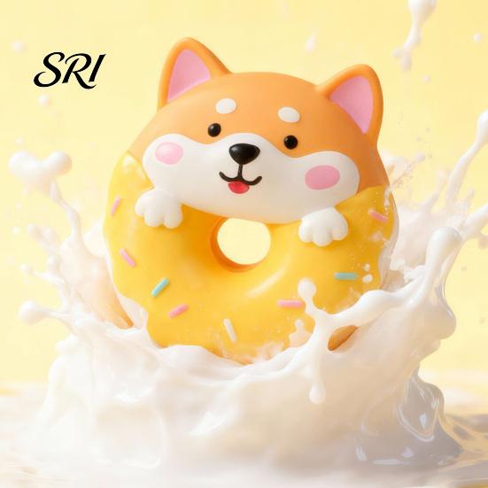 Interactive Dog Toy Donut Animal Latex Squeaky Chew Puppy Teething for Aggressive Chewers Fetch Play