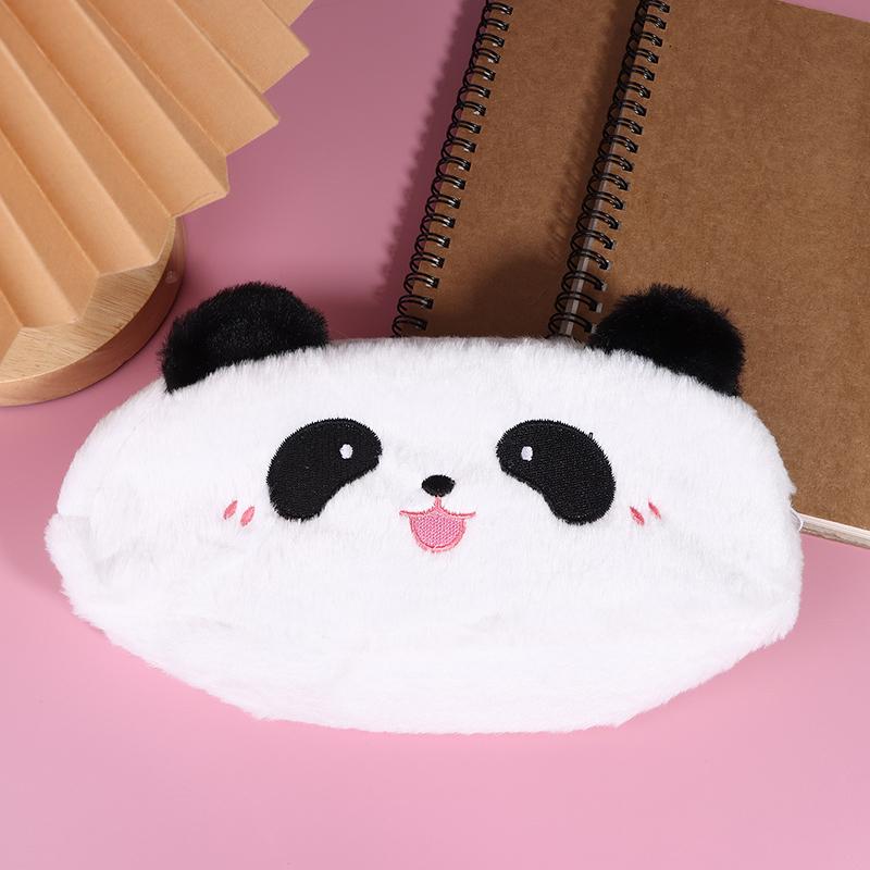 Roztomilý kreslený plyšový zvířecí stacionární pouzdro pro ženy pes/kočka/králík/žába/panda plyšový penál dámská kosmetická taška