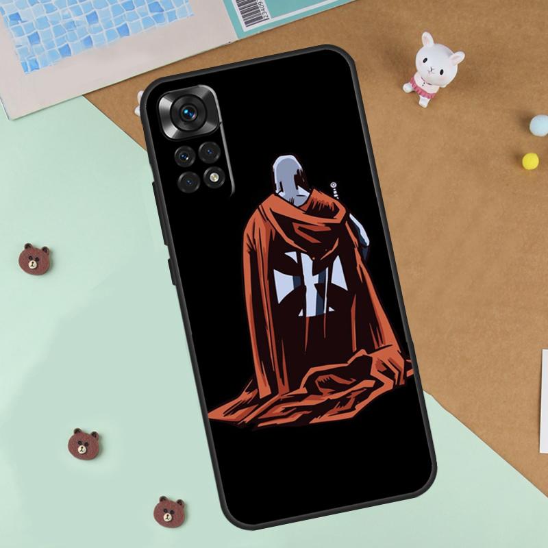 Christian Templar Knights Case For Xiaomi Redmi Note 13 12 11 9 10 14 Pro 10S 11S 12S Cover For Redmi 13C 10C 12C 14C