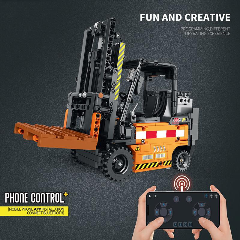 High-Quality 722Pcs High-Quality Remote High-Quality Control High-Quality Forklift High-Quality Moc Construction Set High-Quality Building