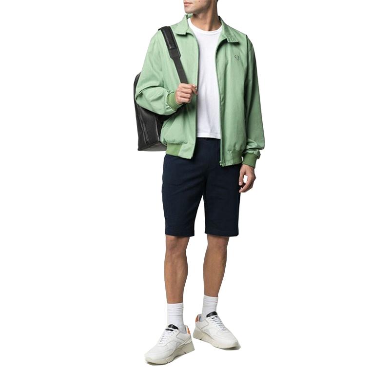 Emporio Armani Solid Color Straight Leg Lace-Up Casual Shorts Men shorts Dark-Blue 8N1PH3-1J07Z-0933