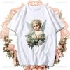 Fashion Fiorucci Baby Angel Graphic Tshirt Summer Classic Aesthetic T Shirt Unisex Unisex Kawaii Clothes Creative Couple Short Sleev Unisex