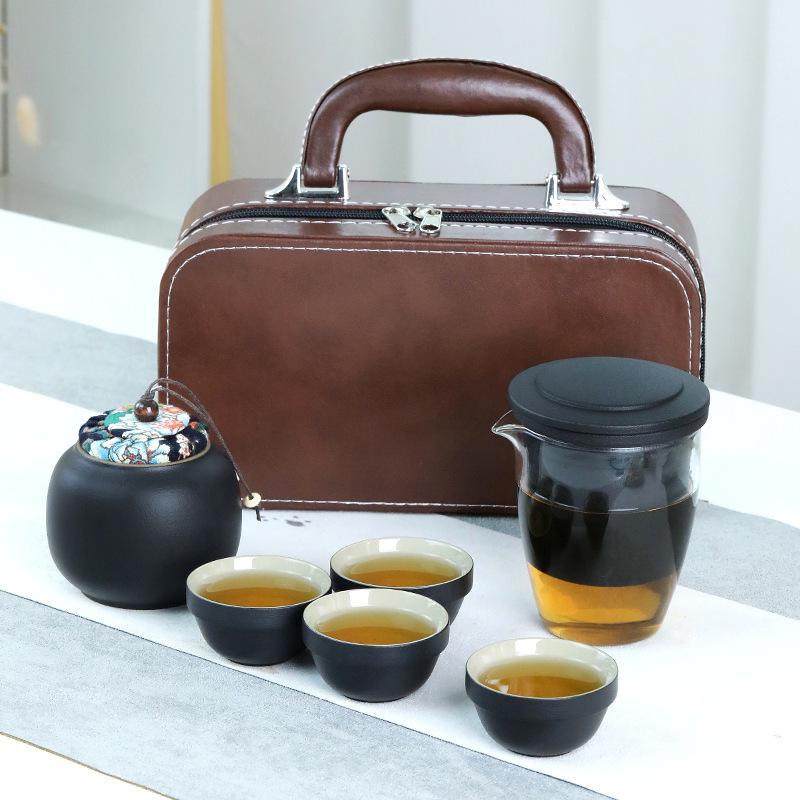 Travel tea set Outdoor tea cup Kuaike cup Portable car Kung Fu tea set Tea separation Mid-Autumn Festival gifts
