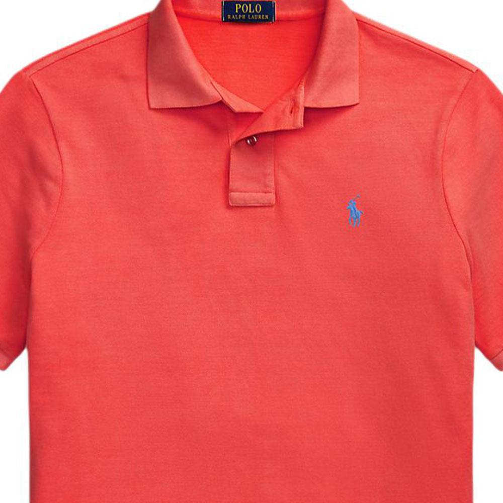 Polo Ralph Lauren Logo Slim Fit Short Sleeve Polo Shirt Men tops Red MNPOKNI1N823371-600