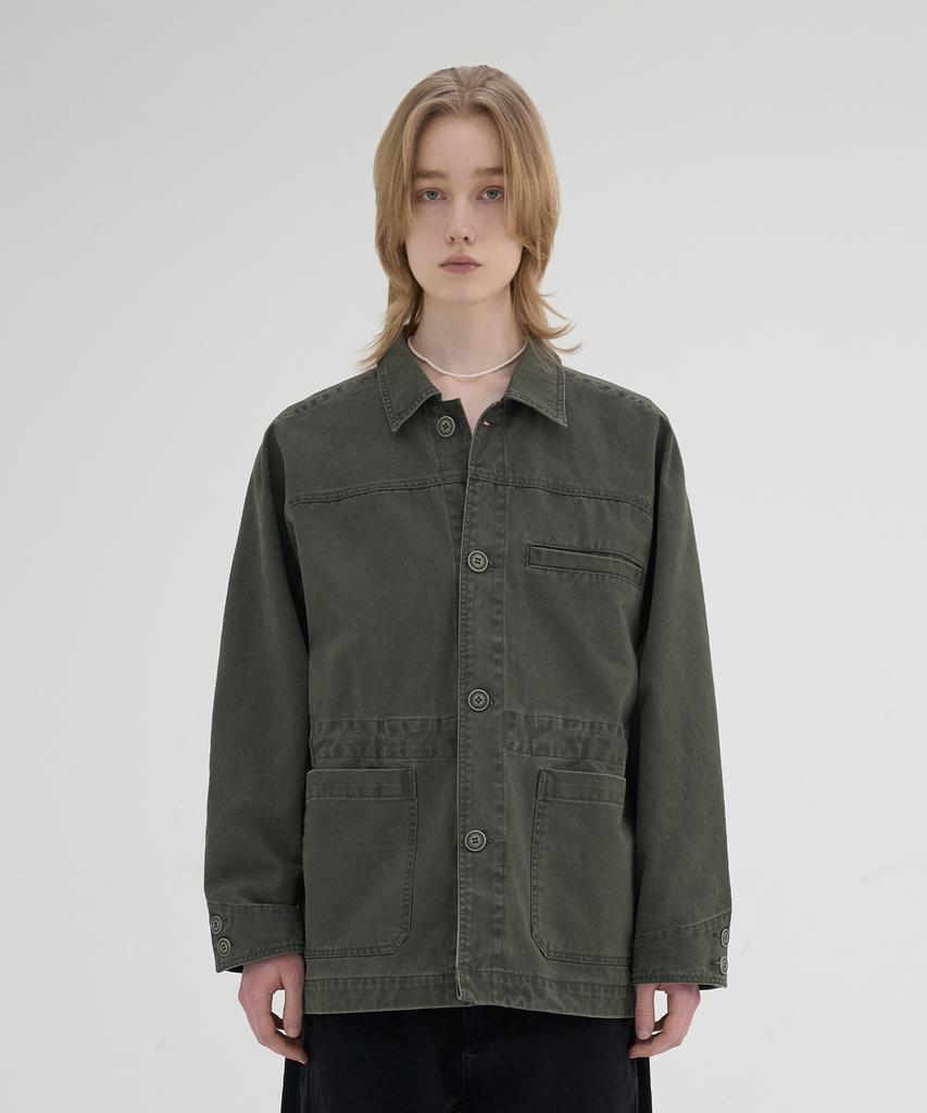 Knouun Faded Chore Jacket (Khaki)
