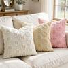 Sonnenblumen-Stickerei Kissenbezug Plüsch Jacquard Kissenhülle Quadratisch Dekorative Zierkissenbezug für Sofa Bett Auto