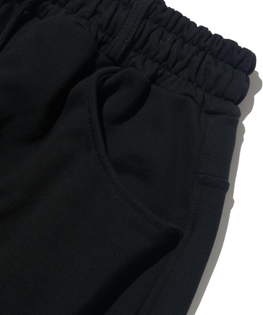 613SEOUL Curved Elastic Waist Training Pants (Black)
