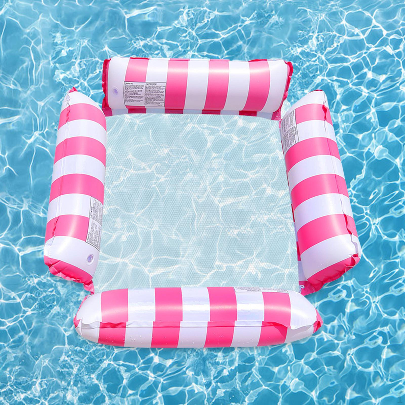 Float Lounge Chair, 123cmx120cm Inflatable Floating Water Hammock for Relaxing, Beach, Party, розы красного