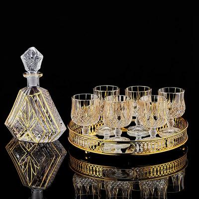 Botella de licor de cristal clásico europeo, copa de vino extranjera, juego de vasos de whisky para el hogar, juego de vasos de vino y licores