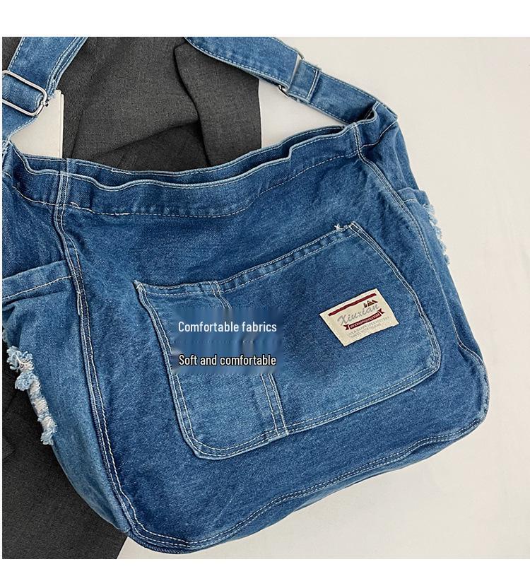 2024 Women's Large Capacity Denim Tote - Casual Shoulder Crossbody Bag for Everyday Use