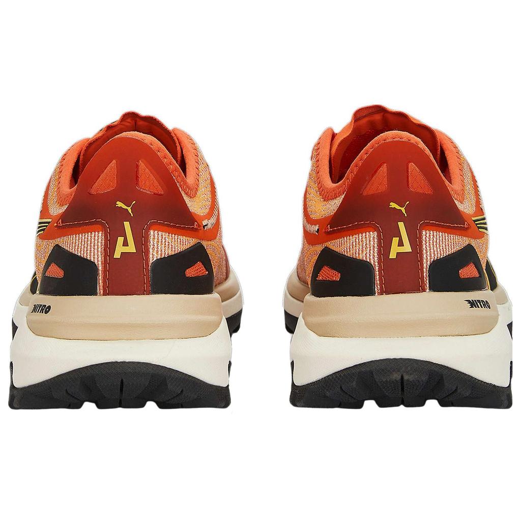 Puma Voyage Nitro 2 Comfortable Fabric Slip-Resistant Durable Low-Top Casual Running Shoes Men sneaker Orange Black 376919-08