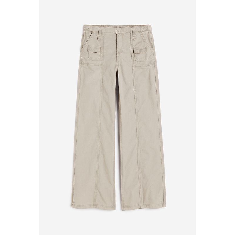 

HM Women s Clothes Casual Pants Autumn Fashion Casual Cotton Canvas Low Waist Cargo Pants 1203803 Light khaki green 170/88