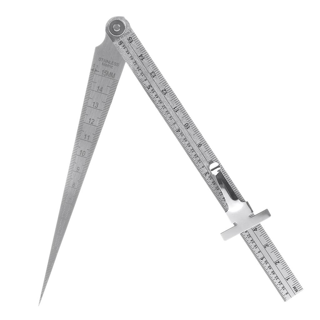 Stainless Steel Welding Taper Gage Feeler Gauge Hole Inspection Test Ruler 1