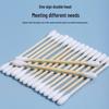 Dual-Head Cotton Swabs: 100pcs Wooden Stick Makeup & Ear Cleaning Swabs with Pointed & Round Heads