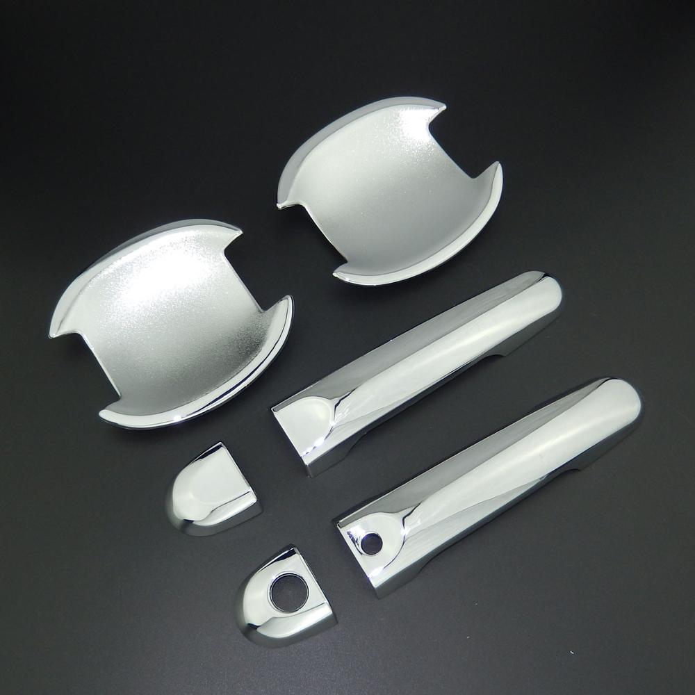 For Nissan Juke 2011-2018 ABS Chrome Side Door Handle Cover Trim & Door Bowl Cover Car Styling 2012 2013 2014 2015 2016