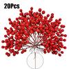 Rote Beerenzweig Kirsch-Simulation Kleine Rote Frucht Dekoration, Hochzeits-Valentinstags-Blumen-Accessoires Weihnachtsdekorationen