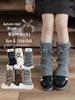 Girls' Korean Style Heart Bow Ruffled Leg Warmers: Thickened Winter & Autumn Warm Socks