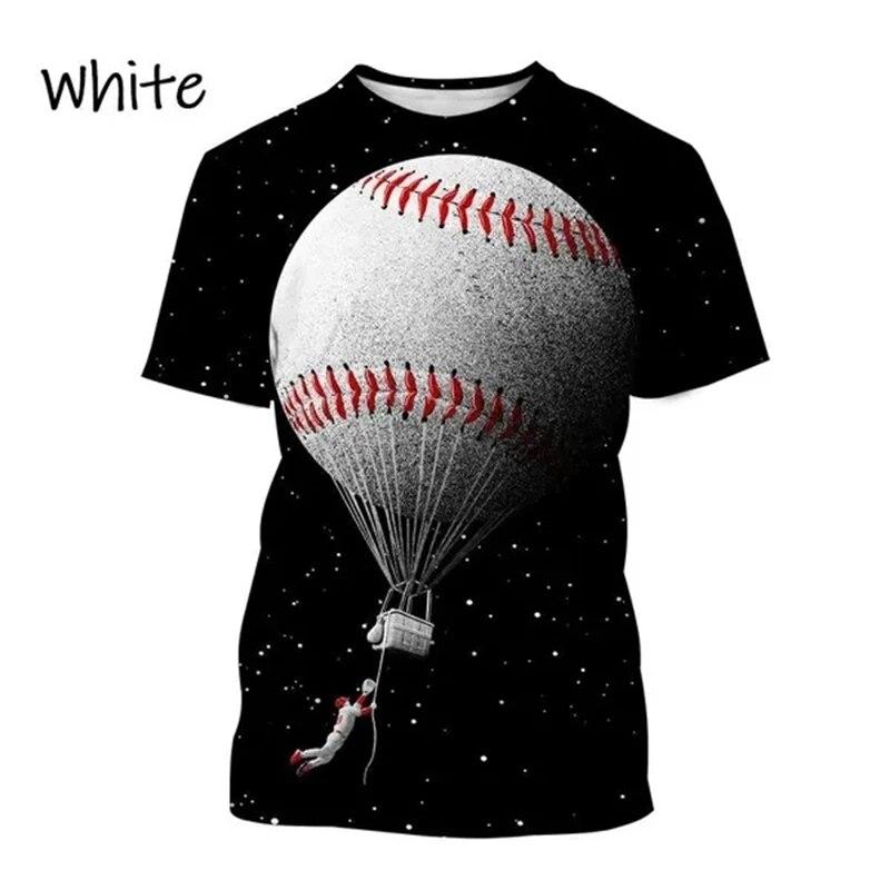 Hot Sale Baseball Pattern Printing Personality 3D T-shirt Sports Softball Unisex Harajuku Quick-drying Short-sleeved T Shirt Top
