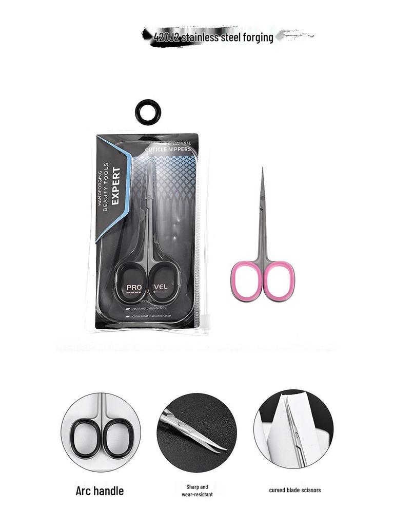 PRO Russian Manicure Precision Dead Skin Clipper: Stainless Steel Easy-Use Curved Eagle Beak Scissors