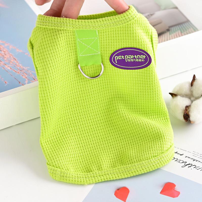 

Pet cat dog clothes spring and summer thin breathable small dog teddy with traction vest XXL