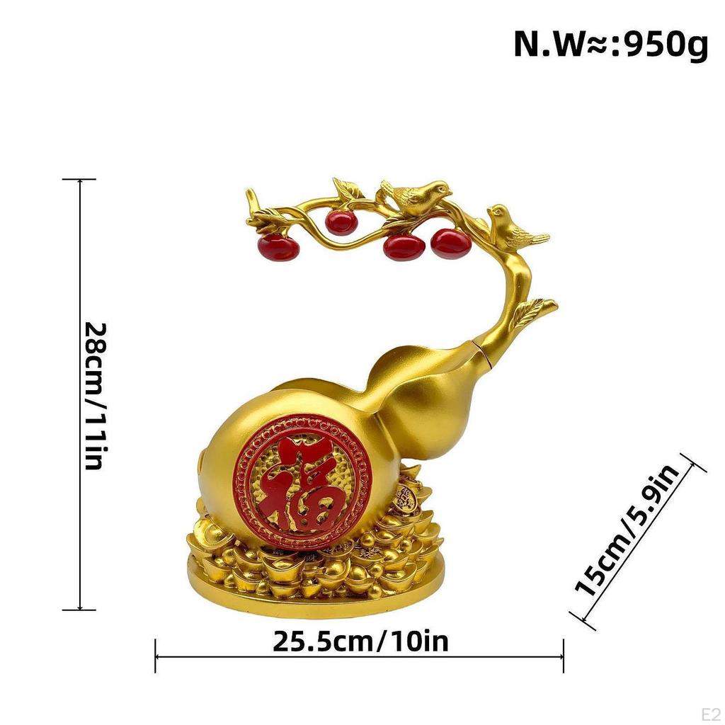 Feng Shui Gourd Statue Rack Decorative Creative Single Bottle Holder for Tabletop Bookshelf Bar