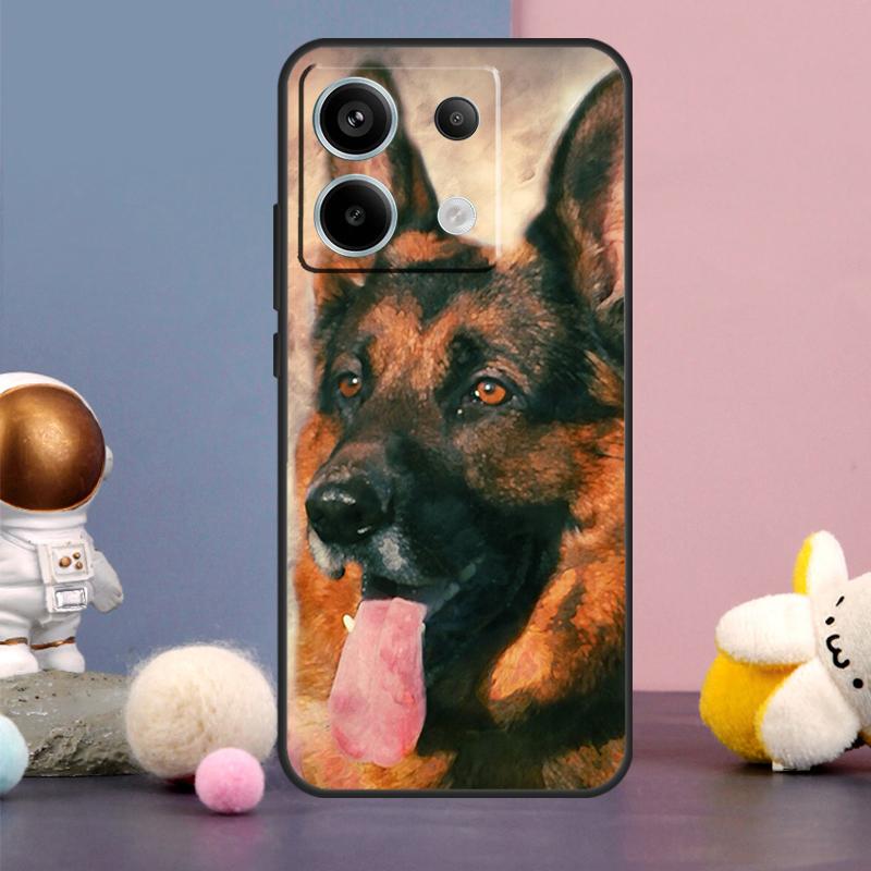 German Shepherd Dog Case For Xiaomi Redmi Note 14 9 10 11 12 13 15 Pro Plus Redmi 15 15C 10C 12C 13C 14C Cover