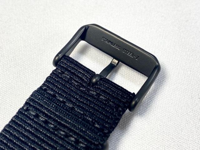 L0FP02CM0 SEIKO 5 Sports 22mm Nylon Band Black with and Via (Compatible SBSA025/ SBSA101/ 4R36-07G0 Others) (Ships Nekoposu)