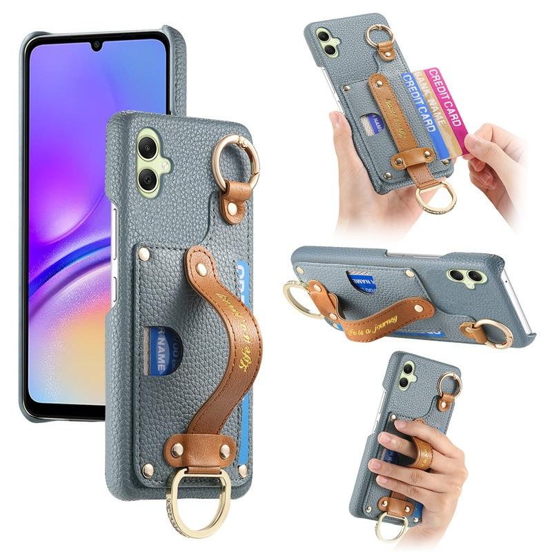 Luxury Wrist Strap Wallet Leather Case for Samsung Galaxy A35 A55 A05 A05S A54 A53 A34 A33 A32 Card Holder Back Cover