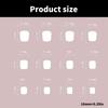 24pcs Short Square Press On Nail White Flower Designs Gold Foil False Nail Stick On False Nail For Women And Girls