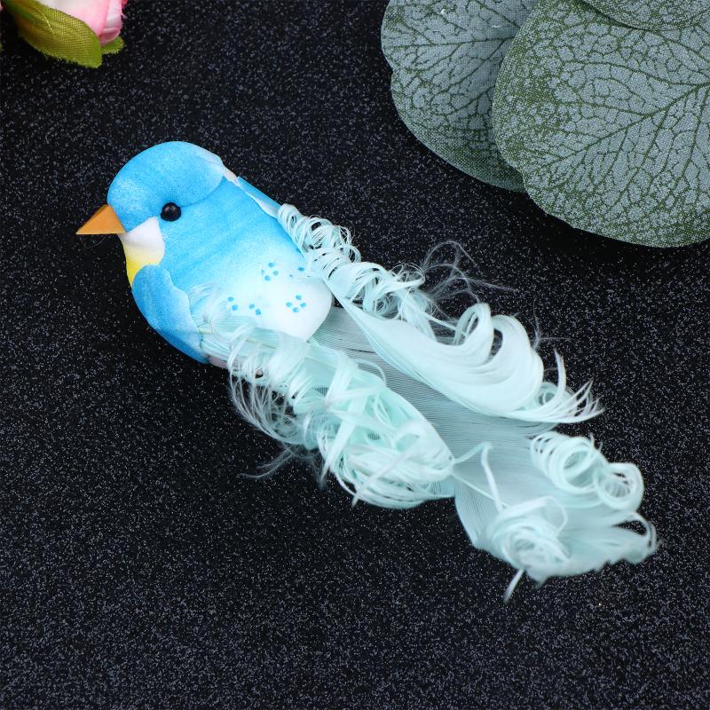

[ZYAS]1Pc Random Simulation Swallow Tail Bird Clip Handmade Bird Plant-decorated Artificial Bird Handicrafts For Ornament синій