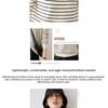 Striped long-sleeve knit top for women, 2026 spring and autumn new style, short Korean version, loose casual inner sweater
