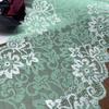17.5cm Wide Elastic Lace, Light Cyan Stretch Mesh Lace Trim for Lingerie, Bra, Underwear, Dress, Garment, Crafting & Sewing