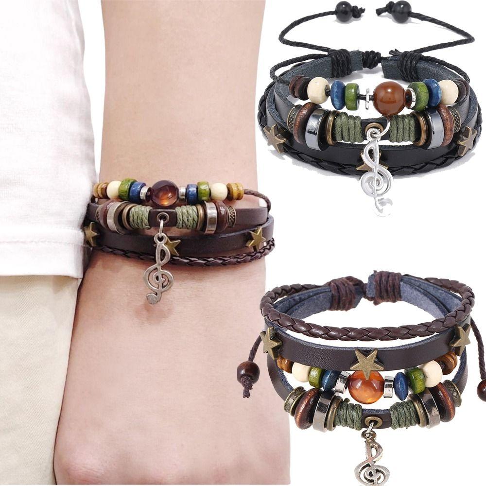 Musical Note Beaded Bracelet Handmade Fairy Grunge Bracelet Fairy Core Accessories Men Jewelry