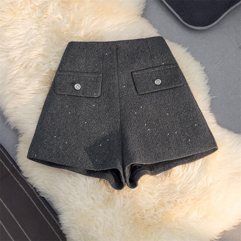 

Зимние новые шерстяные брюки с высокой талией и буквой A, широкие брюки с высокой талией, сапоги и брюки XL