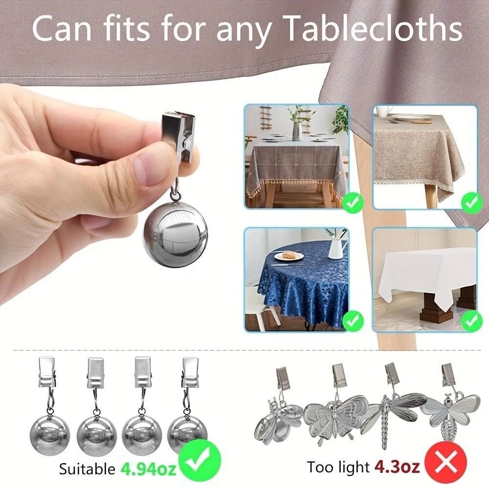 4Pcs Stainless Steel Curtain Weights Clips Rust Proof Tablecloth Weights  Outdoor Activities