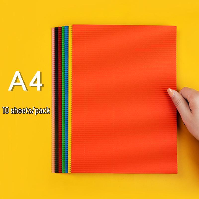 A4 Color Corrugated Paper for Kindergarten DIY Crafts - Thickened 3D Color Paper for Students