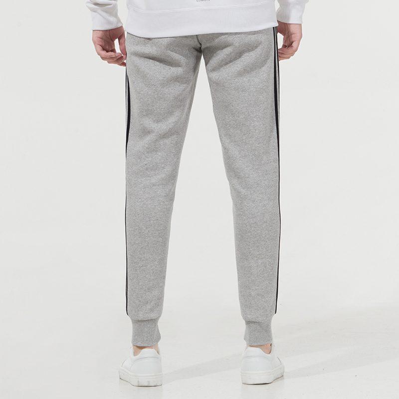 Adidas Knitted Sweatpants Men's Gray Thickened Cuffed Pants GM1091