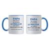 Mug - Le meilleur Papa - Personnalisable - Céramique - 325 ml - Compatible Micro-onde, Lave-Vaisselle