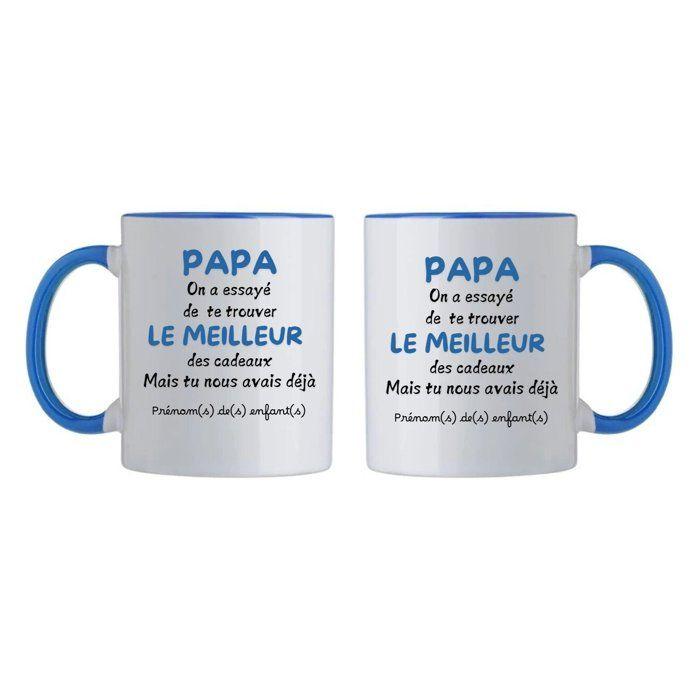Mug - Le meilleur Papa - Personnalisable - Céramique - 325 ml - Compatible Micro-onde, Lave-Vaisselle