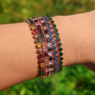 1 Piece Fashion Colored Zircon Bracelet Pull-out Adjustable Bracelets for Women Bracelet Daily Jewelry Party Accessories, Gifts for Besties